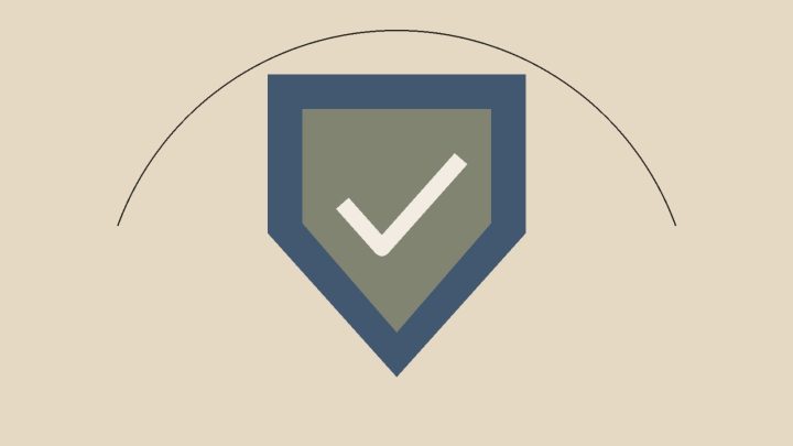 Cloud security controls illustration: a layered shield with a check mark