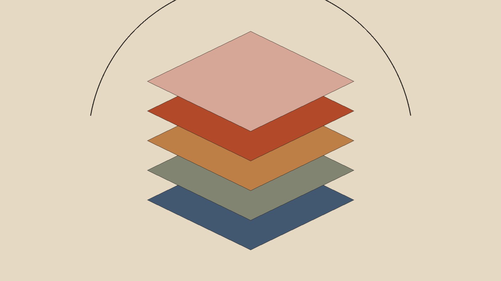 DigitalOcean services illustration: stacked isometric layers representing levels of a cloud stack