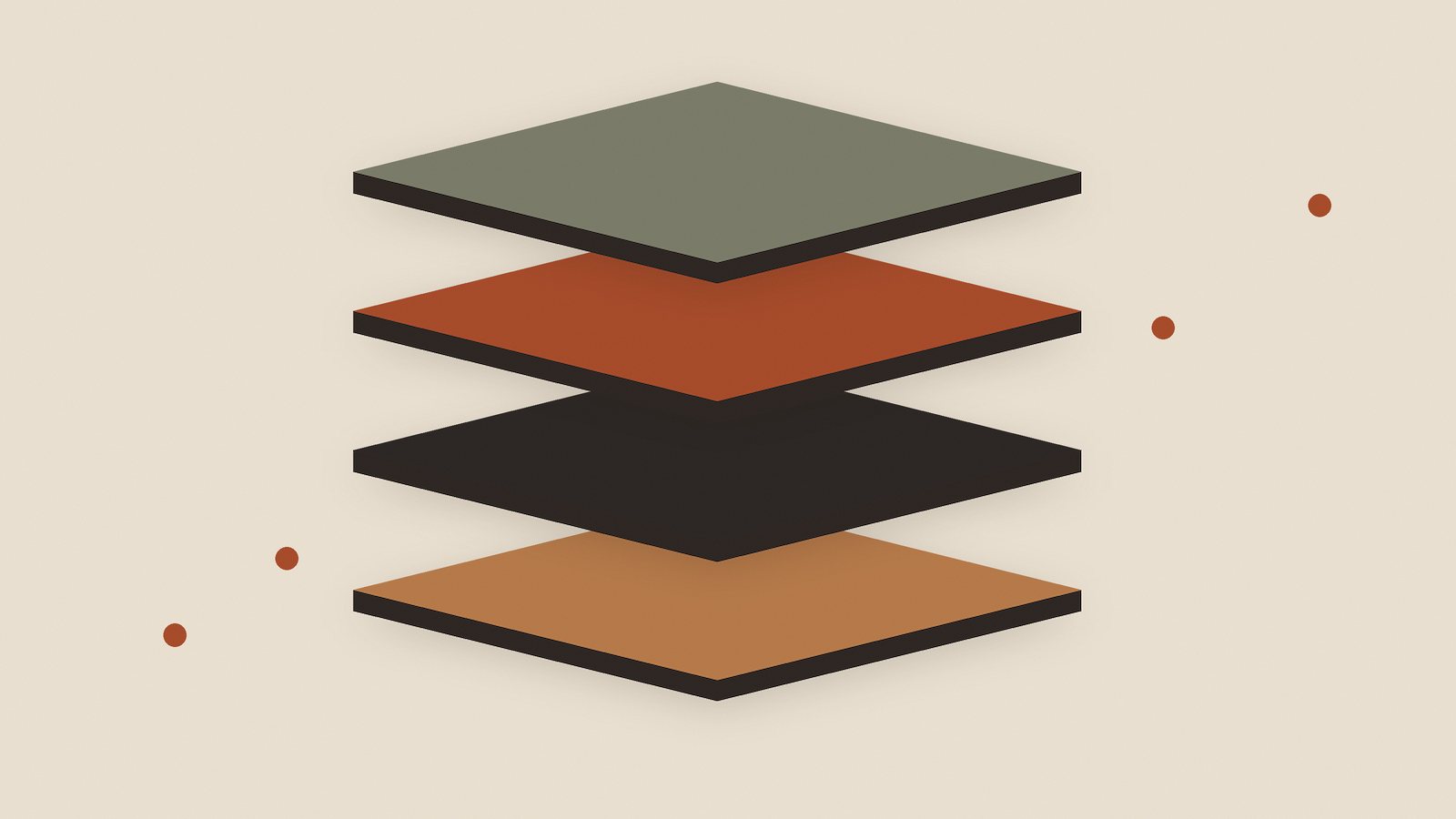 Object vs block storage illustration: stacked isometric layers representing levels of a cloud stack